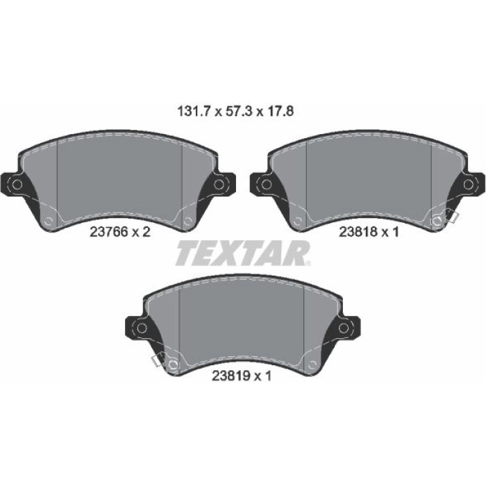 Textar Bremsbelagsatz 2376601 Textar Bremsbelagsatz 2376601