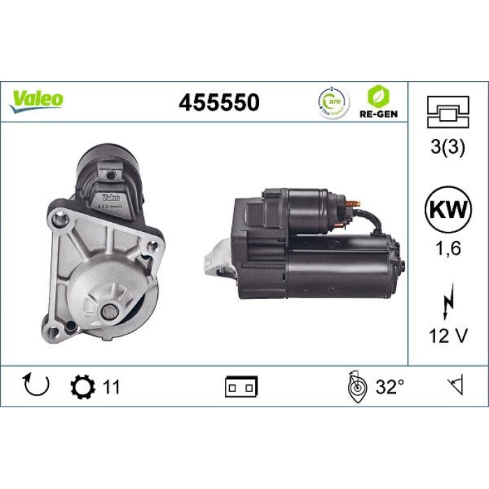 Valeo Anlasser 455550 Valeo Anlasser 455550