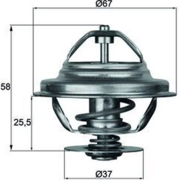 Thermostateinsatz mit Dichtung TX 21 80D Thermostateinsatz mit Dichtung TX 21 80D
