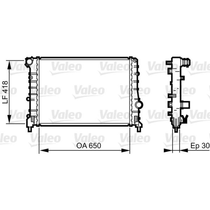 Valeo Motorkühler 734283 Valeo Motorkühler 734283