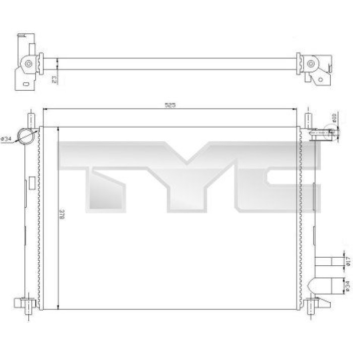 TYC Motorkühler 710-0054 TYC Motorkühler 710-0054