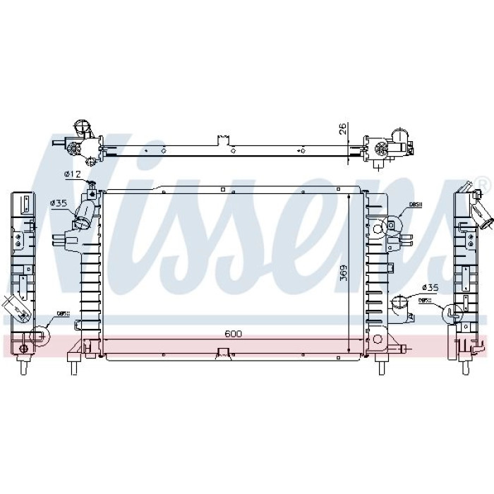 Nissens Motorkühler 63112A Nissens Motorkühler 63112A