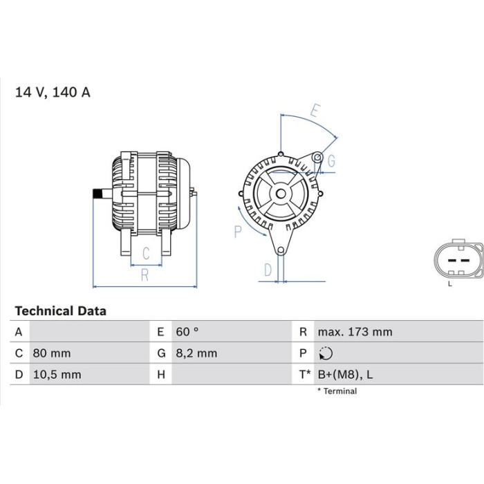 Bosch Lichtmaschine 0 986 049 950 Bosch Lichtmaschine 0 986 049 950