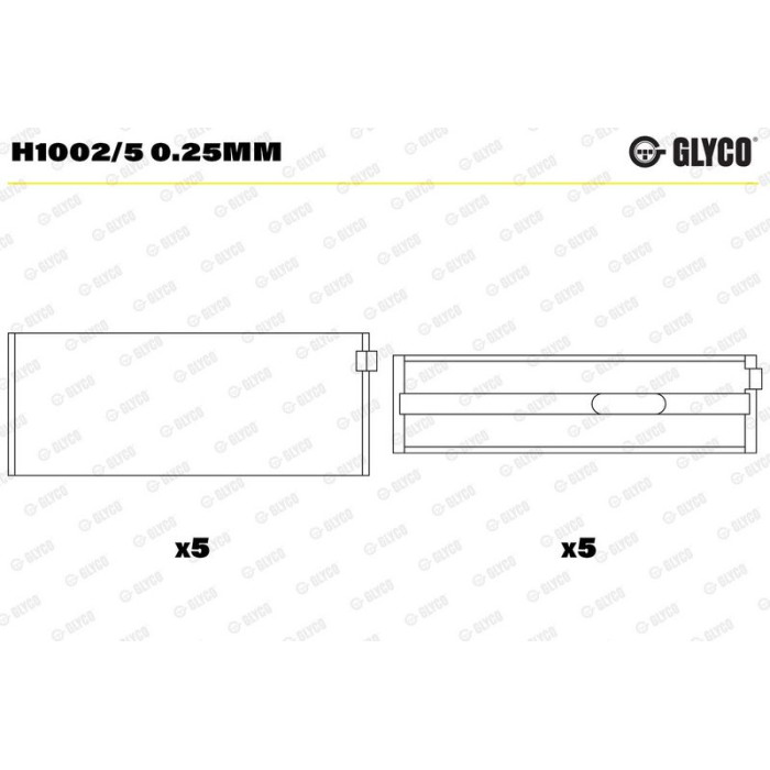 GLYCO Kurbelwellenlager H1002/5 0.25mm GLYCO Kurbelwellenlager H1002/5 0.25mm