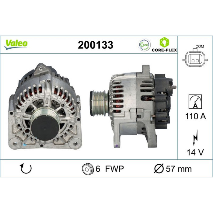 Valeo Lichtmaschine 200133 Valeo Lichtmaschine 200133