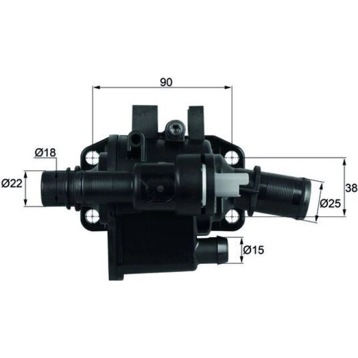 TH 42 83 MAHLE Kühlmittelthermostat TH 42 83, 83 °C – u. a. für Ford Fiesta V (JH_, JD_), V Van, VI (CB1, CCN) – OE Nummer 1148098 - l TH 42 83 MAHLE Kühlmittelthermostat TH 42 83, 83 °C – u. a. für Ford Fiesta V (JH_, JD_), V Van, VI (CB1, CCN) – OE Nummer 1148098 - l