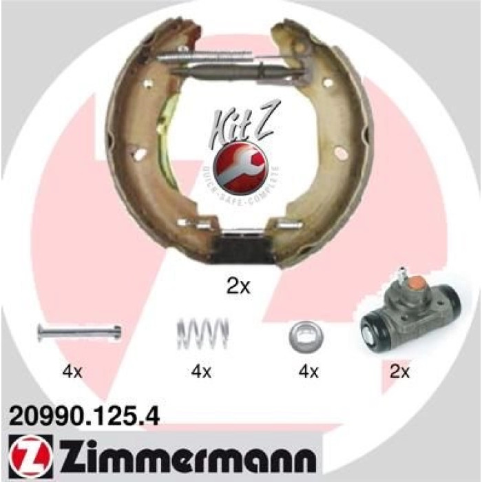 ZIMMERMANN Bremsbacken 20990.125.4 ZIMMERMANN Bremsbacken 20990.125.4