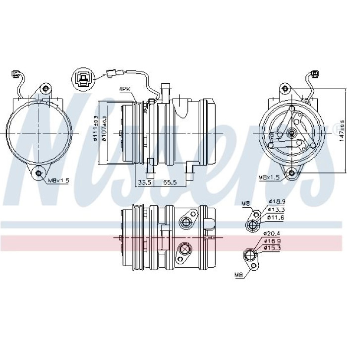 Nissens Klimakompressor PKW 89275 Nissens Klimakompressor PKW 89275