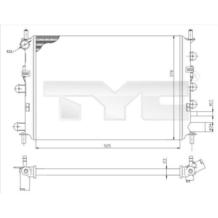 TYC Motorkühler 710-0037-R TYC Motorkühler 710-0037-R