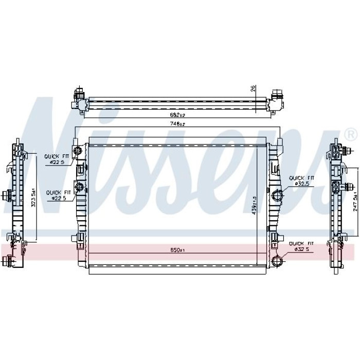 Nissens Wasserkühler PKW 606267 Nissens Wasserkühler PKW 606267