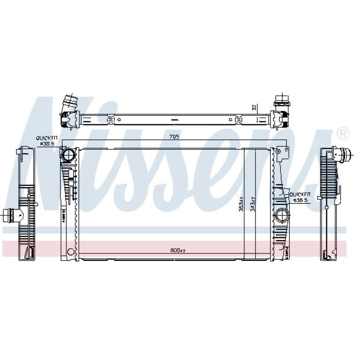 Nissens Wasserkühler PKW 60839 Nissens Wasserkühler PKW 60839