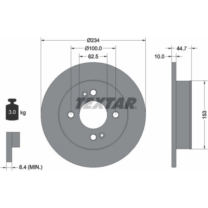 Textar Bremsscheibe 92291603 Textar Bremsscheibe 92291603