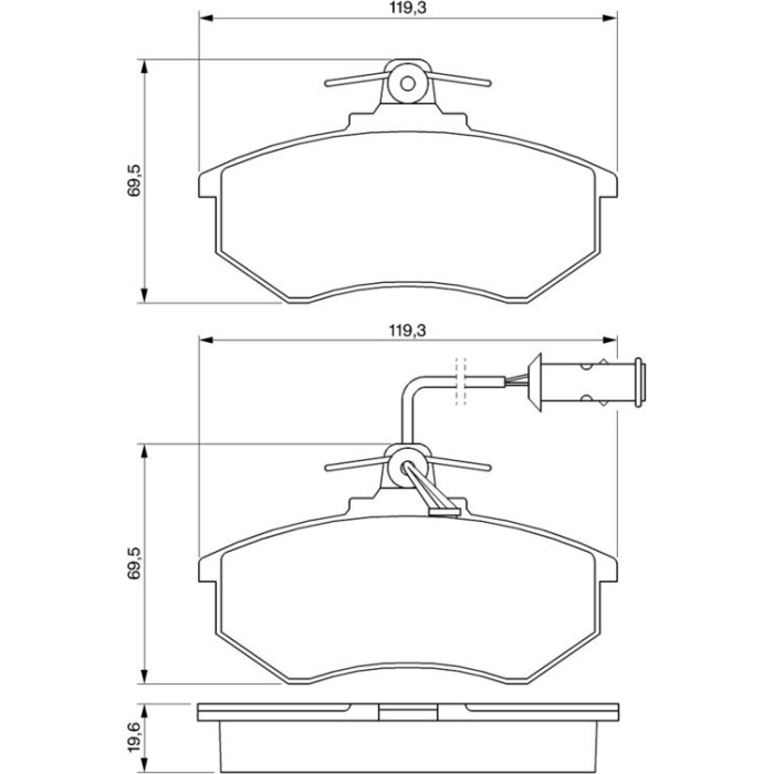 Bosch Bremsbelagsatz 0 986 466 693 Bosch Bremsbelagsatz 0 986 466 693
