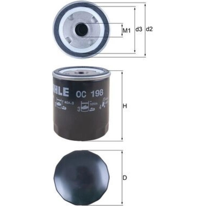 Mahle Original Ölfilter OC 198 Mahle Original Ölfilter OC 198