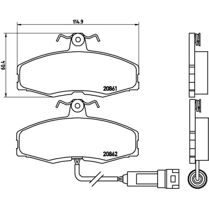 BREMBO Bremsbelagsatz, Scheibenbremse P 24 014 BREMBO Bremsbelagsatz, Scheibenbremse P 24 014
