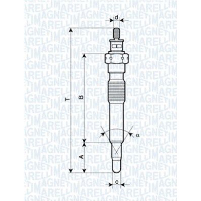Magneti Marelli Glühkerze 062900092304 Magneti Marelli Glühkerze 062900092304