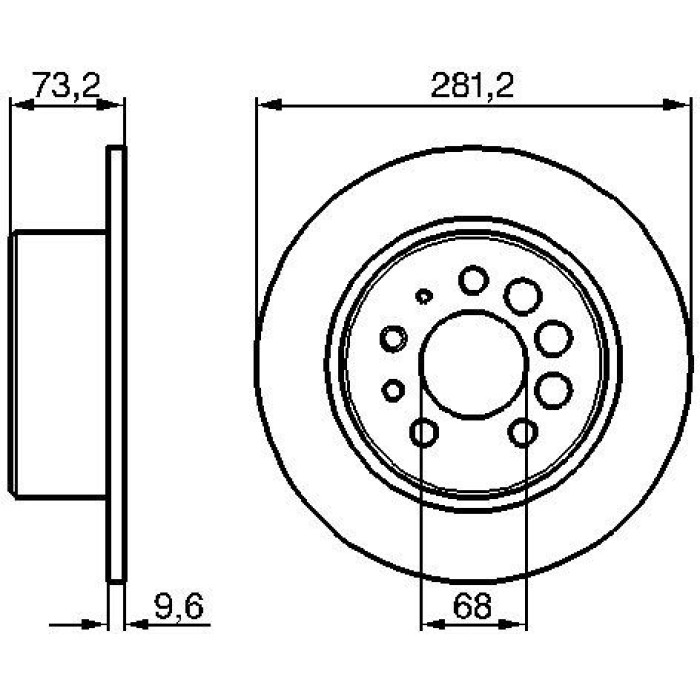 Bosch Bremsscheibe Hinterachse 0 986 478 143 Bosch Bremsscheibe Hinterachse 0 986 478 143