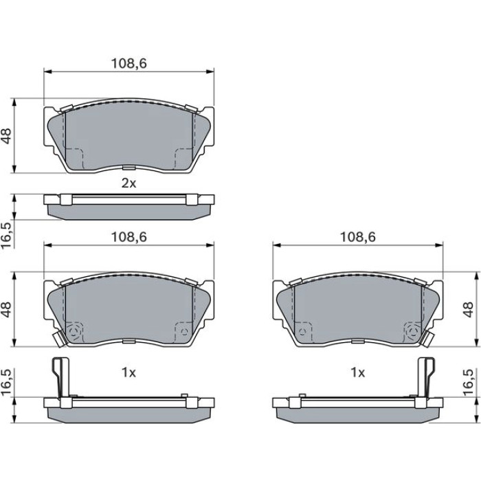 Bosch Bremsbelagsatz 0 986 460 997 Bosch Bremsbelagsatz 0 986 460 997