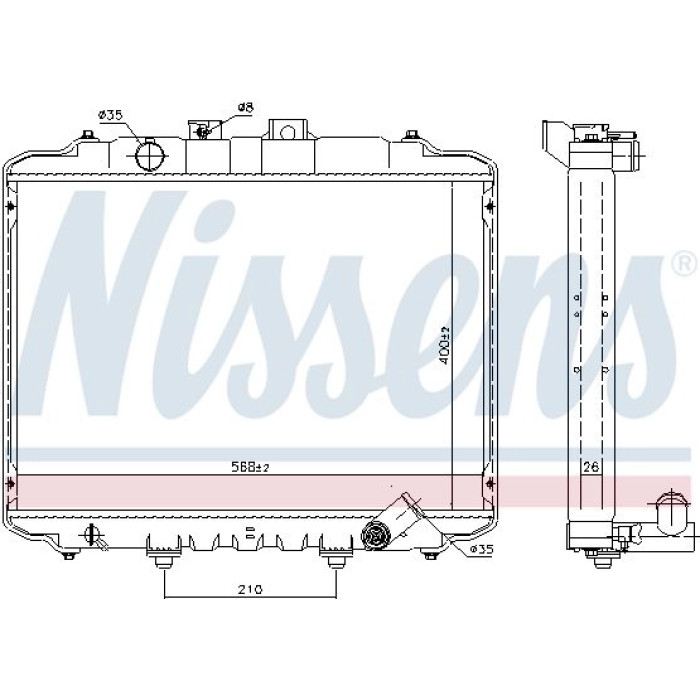 Nissens Wasserkühler PKW 67015 Nissens Wasserkühler PKW 67015