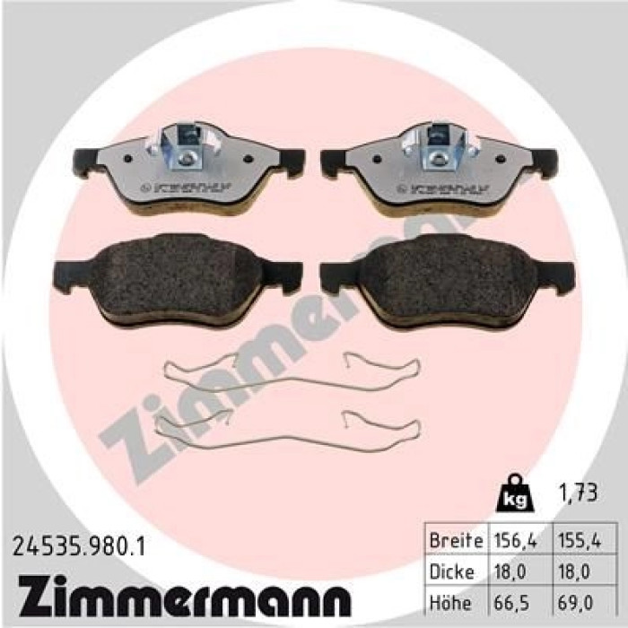 24535.980.1 ZIMMERMANN Bremsbelagsatz, Scheibenbremse 24535.980.1 24535.980.1 ZIMMERMANN Bremsbelagsatz, Scheibenbremse 24535.980.1