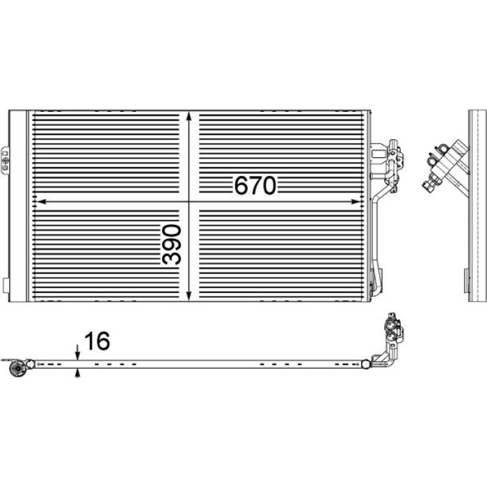 Kondensator, Klimaanlage AC 762 000P Kondensator, Klimaanlage AC 762 000P