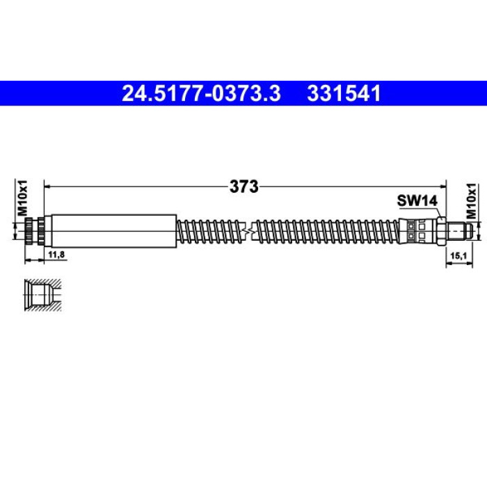 ATE Bremsschlauch 24.5177-0373.3 ATE Bremsschlauch 24.5177-0373.3