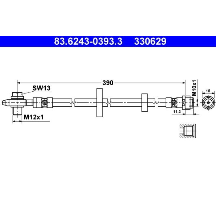 ATE Bremsschlauch 83.6243-0393.3