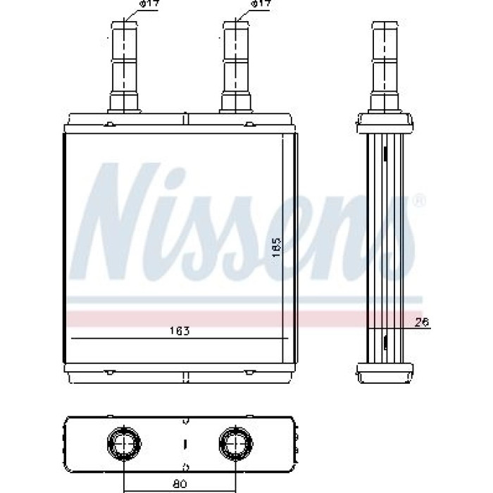 Nissens Heizungskühler PKW 77613 Nissens Heizungskühler PKW 77613