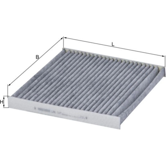 LAK 107 MAHLE Innenraumfilter 107, Aktivkohlefilter, 212 x 220 x 40 mm – u. a. für Volvo S40 I (644), V40 Kombi (645), S40 II (544) – OE Nummer 30612636 - l LAK 107 MAHLE Innenraumfilter 107, Aktivkohlefilter, 212 x 220 x 40 mm – u. a. für Volvo S40 I (644), V40 Kombi (645), S40 II (544) – OE Nummer 30612636 - l