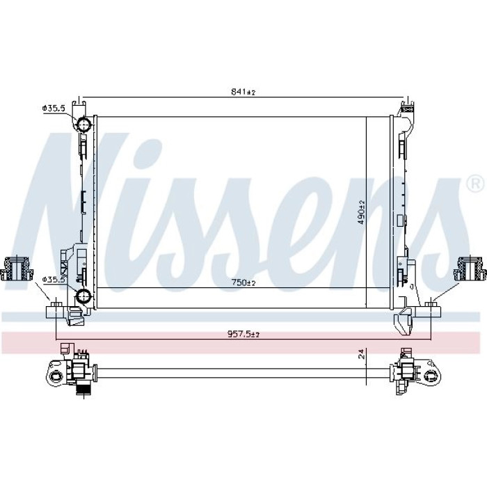 Nissens Wasserkühler PKW 630803 Nissens Wasserkühler PKW 630803