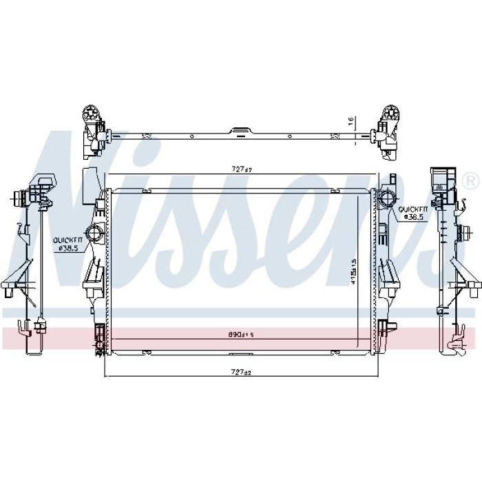 Nissens Wasserkühler PKW 606022 Nissens Wasserkühler PKW 606022