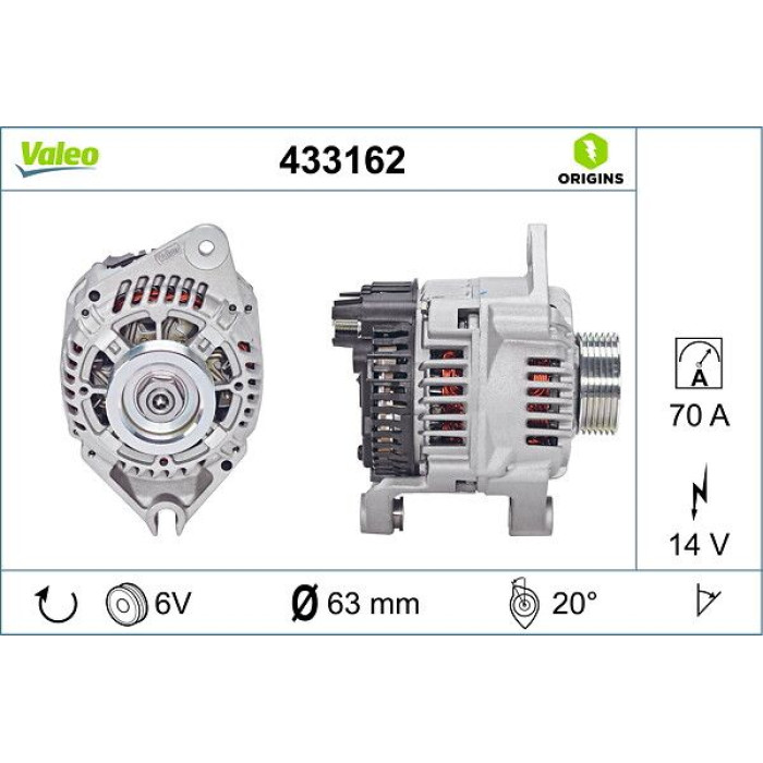 Valeo Lichtmaschine 433162 Valeo Lichtmaschine 433162