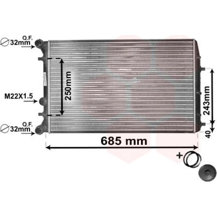 Van Wezel Motorkühler 76002006