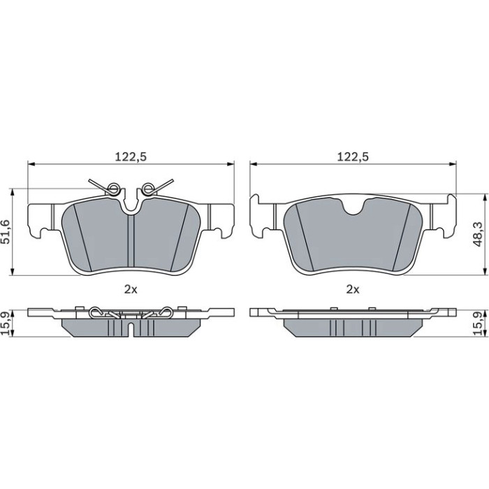 Bosch Bremsbelagsatz 0 986 424 802 Bosch Bremsbelagsatz 0 986 424 802