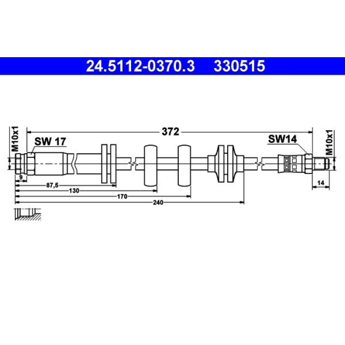 ATE Bremsschlauch 24.5112-0370.3 ATE Bremsschlauch 24.5112-0370.3