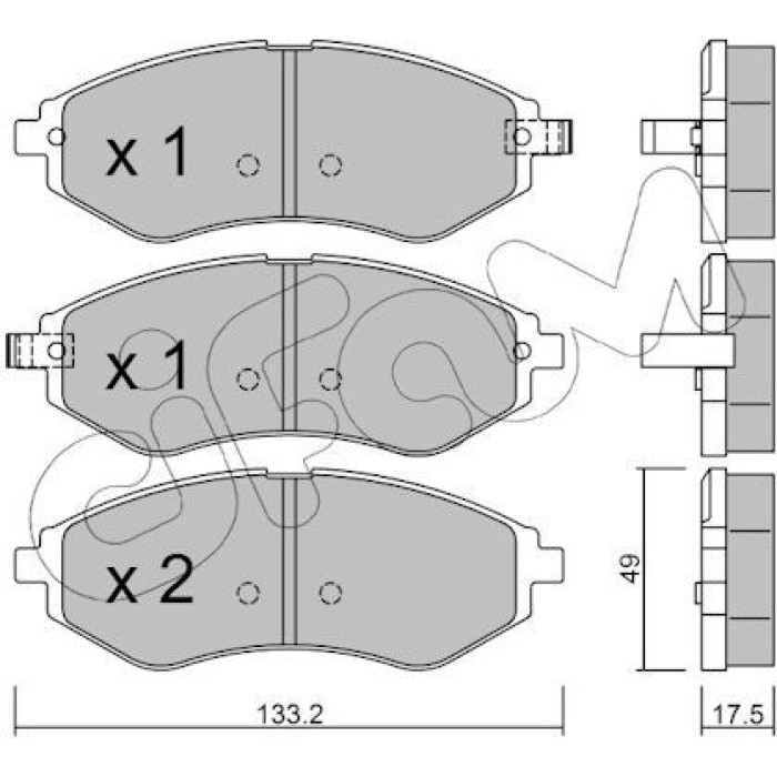 CIFAM Bremsbelagsatz, Scheibenbremse 822-508-1 CIFAM Bremsbelagsatz, Scheibenbremse 822-508-1