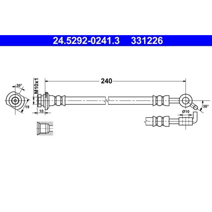 ATE Bremsschlauch 24.5292-0241.3 ATE Bremsschlauch 24.5292-0241.3
