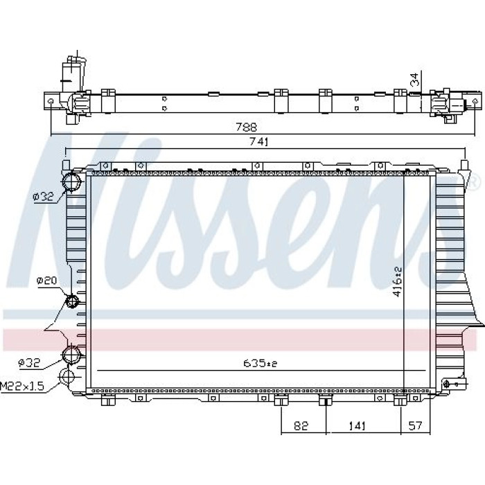 Nissens Wasserkühler PKW 60460 Nissens Wasserkühler PKW 60460