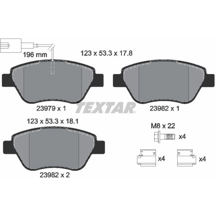 2397901 Textar Bremsbelagsatz 2397901