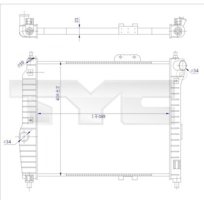 TYC Motorkühler 706-0021-R TYC Motorkühler 706-0021-R