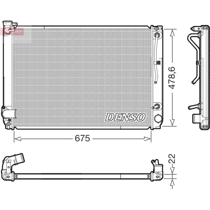 Denso Motorkühler DRM51016 Denso Motorkühler DRM51016