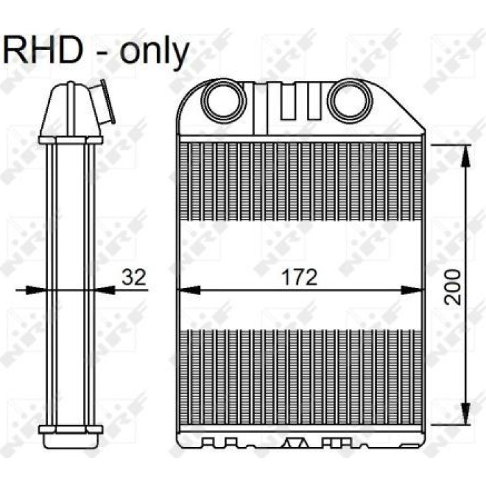 NRF Heizungskühler 54286 NRF Heizungskühler 54286