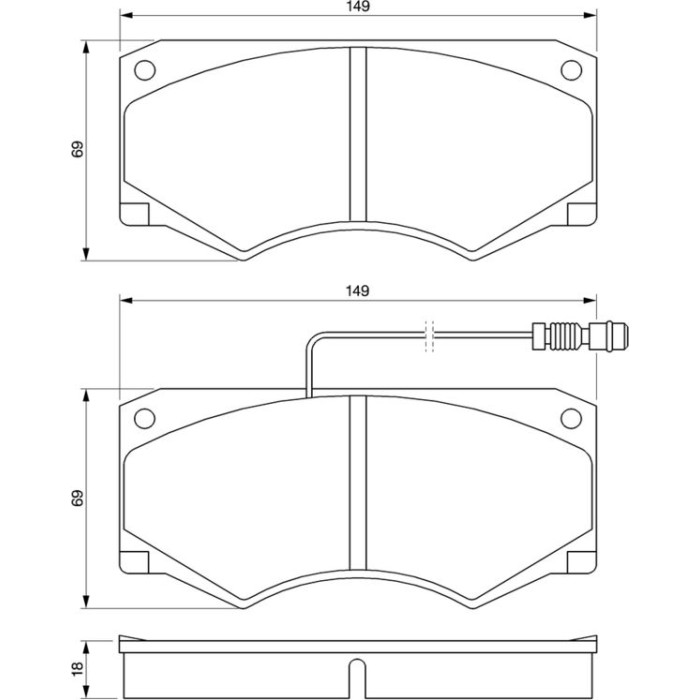 Bosch Bremsbelagsatz 0 986 424 176