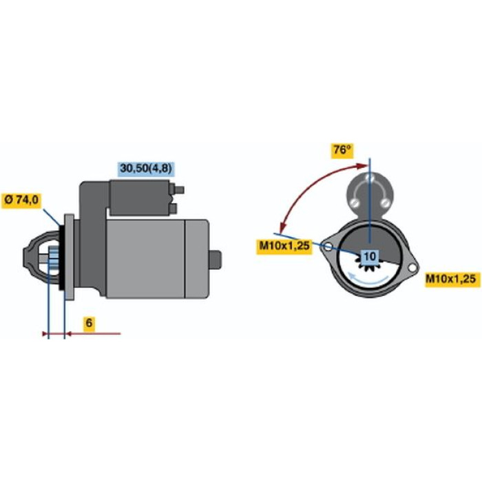 Bosch Starter 0 986 017 500 Bosch Starter 0 986 017 500