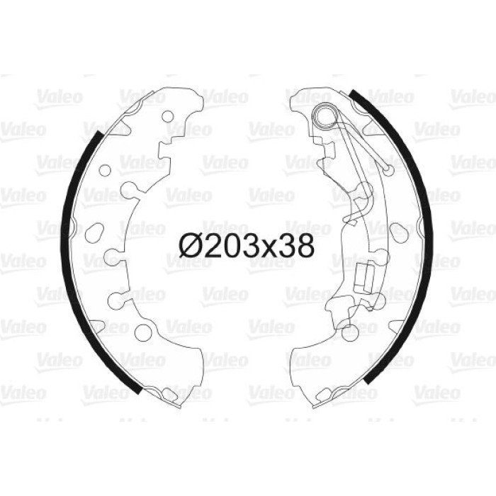 Valeo Bremsbacken 564076 Valeo Bremsbacken 564076