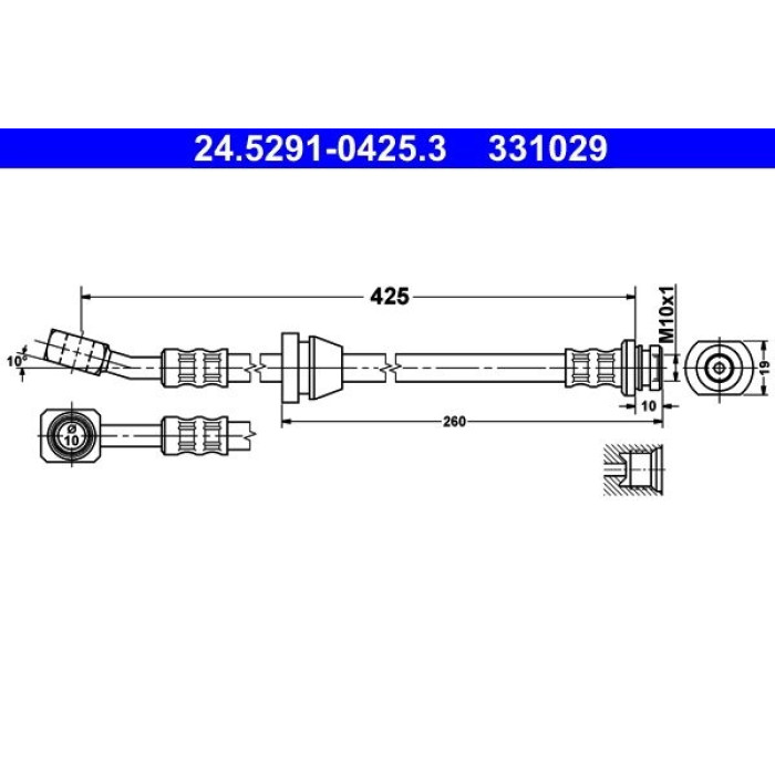 ATE Bremsschlauch 24.5291-0425.3 ATE Bremsschlauch 24.5291-0425.3