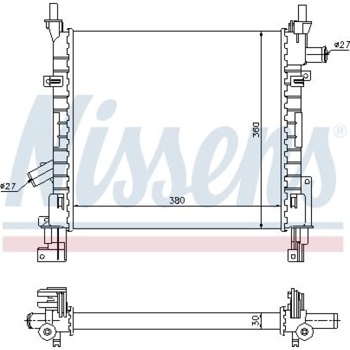 Nissens Wasserkühler PKW 62005 Nissens Wasserkühler PKW 62005