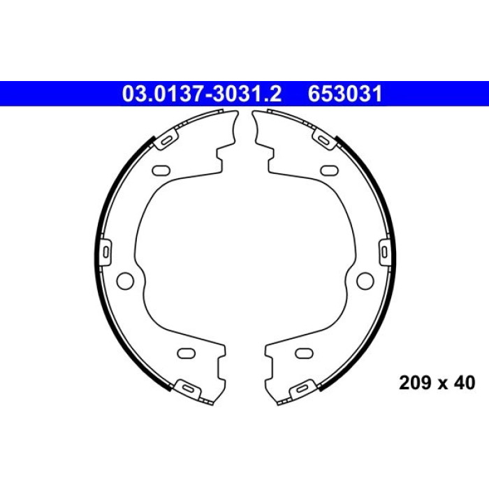 ATE Bremsbacken 03.0137-3031.2 ATE Bremsbacken 03.0137-3031.2