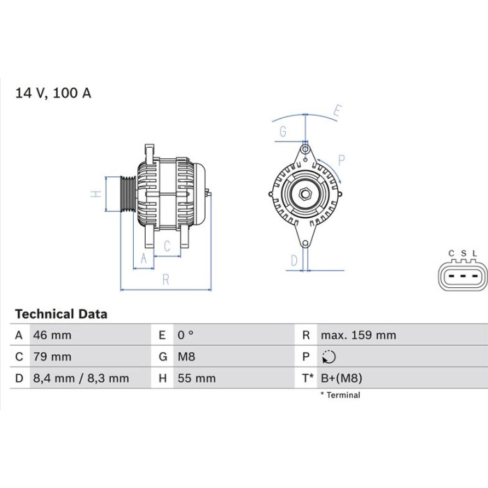 Bosch Lichtmaschine 0 986 084 440 Bosch Lichtmaschine 0 986 084 440