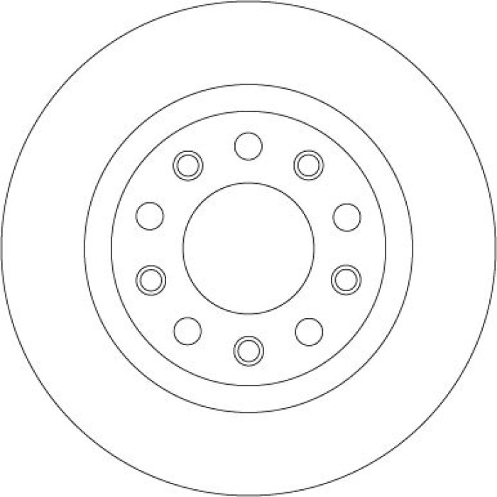 TRW Bremsscheibe Alfa T. Giulietta 1.6-2.0 Jtdm 10-beschichtet DF8070 TRW Bremsscheibe Alfa T. Giulietta 1.6-2.0 Jtdm 10-beschichtet DF8070